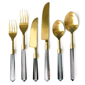 Ensembles de couverts de table décoratifs en acier inoxydable de taille personnalisée avec poignée en métal sans BPA pour les restaurants de luxe la cuisine à domicile - Product Image 4