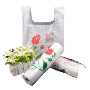High Quality Clear White T-Shirt <b>Plastic</b> Bags <b>Roll</b> Medium-Sized Food Grade LDPE Heat Seal Packaging Vietnam Supplier Haplast - Product Image 1