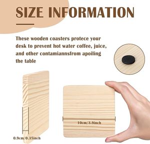 Wood <b>Table</b> <b>Coaster</b> Durable and Stylish Mats & Pads for <b>Table</b> Protection for Wedding - Product Image 4