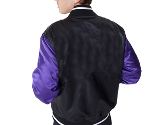 Baseball matelassé bouffée Varsity Street Wear vêtements Nylon Streetwear Ma1 gonflé Satin personnalisé hommes Bomber veste - Product Image 5