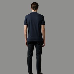 Vente en gros 2026 polo de golf blanc en coton personnalisé avec garniture en blanc et vert - Product Image 4