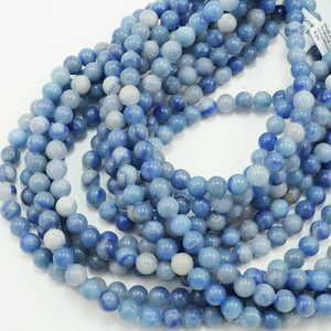 Stone <b>Beads</b> Blue aventurine <b>Beads</b> Strand Stone Jewelry <b>Loose</b> Smooth Gemstone Healing Necklace Natural Crystal Wholesaler - Product Image 3