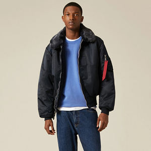 Chaqueta de bombardero personalizada de alta calidad para hombre, venta al por mayor, chaqueta de invierno fina a prueba de viento, cuello levantado, nuevo diseño, gran oferta de calle - Product Image 6