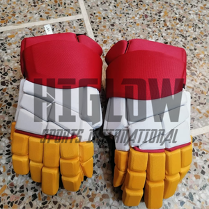 HI-GLOW SPORTS INTERNATIONAL Gants de hockey sur glace ajustables de haute qualité avec fermeture à pression, rembourrage personnalisé et design avec nom d'équipe - Product Image 2