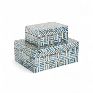 Boîte de rangement en nacre faite à la main, vente en gros OEM, incrustation de coquillages, organisateur de bijoux, fabricant - Product Image 1