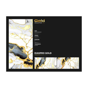 Azulejos de porcelana esmaltada pulida de diseño moderno de lujo Diaspro Gold 5mm de espesor Azulejos de pared brillantes para hoteles Hogar - Product Image 4