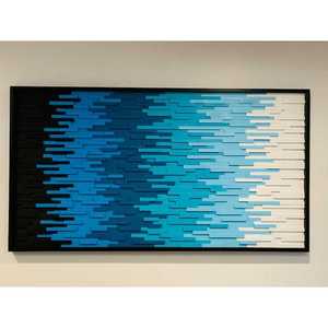 Mosaico de madera azul para pared, tamaños de 2 a 6x3 pies, elemento decorativo mágico - Product Image 2