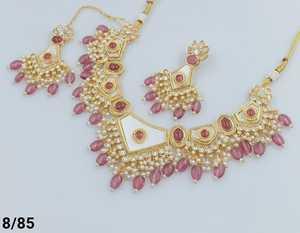 Indan, venta al por mayor, 2024, última moda, gargantilla de perlas chapadas en oro tradicional, conjunto de collar para mujer - Product Image 6