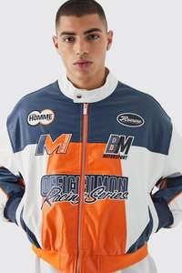 Veste de moto OEM personnalisée en cuir de vachette orange vintage multi-badges pour l'hiver épais grande taille élégante 2024 pour hommes - Product Image 2