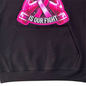 Sudadera con capucha de cáncer Knockout de concientización sobre el cáncer de mama | Sudadera con capucha de lana de cinta rosa de apoyo unisex | Ropa cómoda y causa - Product Image 4
