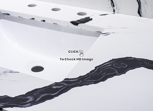 Việt Nam tán đinh tinh tế màu xanh lá cây-crafted thương mại thanh calacatta gấu trúc Trắng Nhân Tạo Đá Thạch Anh worktop slab mà không có silica - Product Image 2