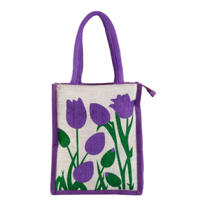 Bolsas de yute de alta calidad para compras, regalos de comestibles, patrón de tela de estilo personalizado, Color pequeño, origen crudo, India - Product Image 4