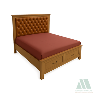 Conjuntos de dormitorio de madera de alta calidad, modernos, OEM, ODM, Vietnam, incluye camas, aparadores, armarios para uso doméstico y hotelero, venta al por mayor - Product Image 2