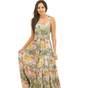Women Pretty Summer Printed Sleeveless Bohemian Floor Length Occasion Wear <b>Long</b> Maxi <b>Dress</b> - Product Image 1