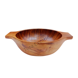 ชามสลัดไม้สะเดาพร้อมด้ามจับเป็นมิตรต่อสิ่งแวดล้อม - Product Image 1