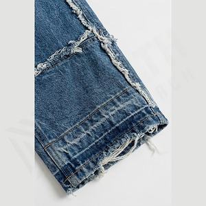 กางเกงยีนส์ขายาวลำลองผู้ชายแบบใหม่ แฟชั่นลายเรียบ สไตล์สตรีทแวร์ ปักลาย ติดกระดุม ทรงหลวม ผ้าฝ้าย รับสั่งทำ - Product Image 6