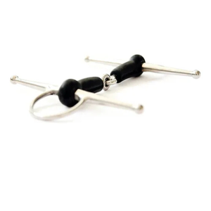 Snaffle de mejilla completa con boca articulada de goma suave | Cómoda broca de equitación de acero inoxidable para entrenamiento y tachuelas ecuestres - Product Image 2