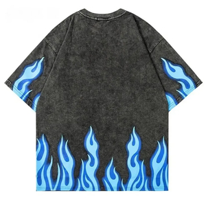 Sun Faded Vintage Hombres Camisas Casual Streetwear Distressed Rhinestone Alta calidad Personalizado Hombres Mujeres Camisetas Toda la temporada - Product Image 6