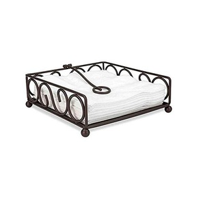 Porte-papier de cuisine en métal élégant anneaux de serviette de couleur noire forme ronde pour la décoration de table de restaurant stocké - Product Image 6