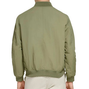 แจ็กเก็ตบอมเบอร์ผ้าซาตินสำหรับผู้ชายแจ็คเก็ตผ้าซาตินสไตล์เลตเตอร์แมนงานตามสั่งสำหรับฤดูหนาว - Product Image 2