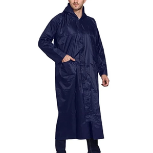 Manteau de pluie en plastique imperméable lourd avec poches avant Imperméable respirant réfléchissant de grande taille pour hommes femmes - Product Image 1