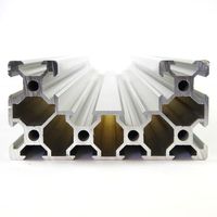 Profilé d'extrusion industriel en aluminium CNW, modèle 210305, série 6000, en alliage d'aluminium, pour présentoir carré, avec rainures en T et en V, pour soudage, 1%