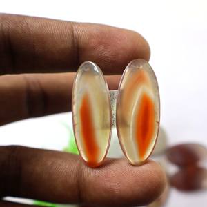 Alta calidad Natural Botswana cabujón ágata par de piedras preciosas mezcla forma hecha a mano pulido precio al por mayor para la fabricación de joyas - Product Image 4