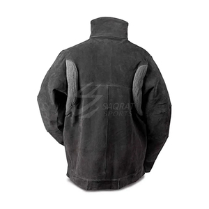 High Visibility Heavy-Duty Welding Winter <b>Jacket</b> for <b>Men</b> Custom Wholesale Safety Clothing with Stand Collar Front Logo Position - Product Image 4