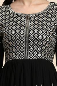 Ensemble de salwar kameez ethnique en georgette brodé pour femmes Trendmalls G243, vêtements de mariage indiens/pakistanais avec kurta et pantalon - Product Image 5