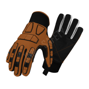 Guantes de trabajo sin vibraciones Amara, guantes de seguridad transpirables de LICRA de cuero sintético antiimpacto con protección para manos y brazos - Product Image 2