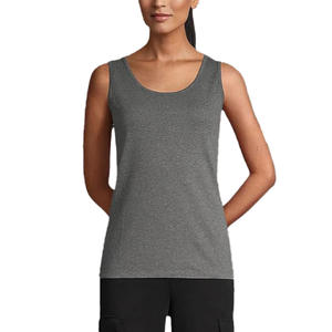 Camiseta sin Mangas Casual para Mujer, Diseño Liso de Color Sólido, Tela Suave al Tacto, Atuendo Moderno de Verano, Ropa para Exportación al por Mayor - Product Image 3