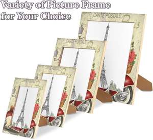 Póster de París, marco de fotos Vintage de 8x10 para el hogar, dormitorio, sala de estar, diseño de París, marco de fotos de madera para exhibición, escritorio o pared - Product Image 5