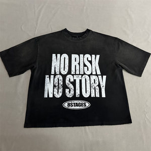 Unisex Heavyweight Cotton T <b>Shirt</b> Custom DTG Printing <b>Men</b> Vintage Sunfaded Washed Oversized Boxy T <b>Shirt</b> - Product Image 2