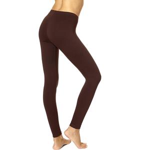 เลกกิ้งสำหรับสตรีผ้าสแปนเด็กซ์สีเอสเปรสโซทำจากผ้าฝ้าย95% ทำจาก5% - Product Image 4