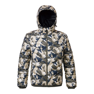 2025 nueva chaqueta acolchada de alta calidad para hombre, abrigos de burbujas sublimados personalizados para exteriores, invierno, tela de lona cálida, Frente con capucha - Product Image 5