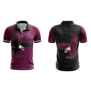 เสื้อโปโลสำหรับผู้ชายเสื้อยืดสำหรับใส่วิ่งเข้ารูปแบบแห้งผ้าโพลีเอสเตอร์100% สีล้วนมีลายแบบระเหิดแบบไม่มี MOQ - Product Image 6