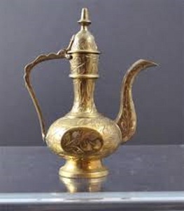งานฝีมือทองเหลือง Aftaba ด้วยทองคำ - Product Image 5