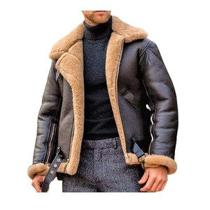 Veste en cuir Raff en peau de mouton hommes unisexe porter élégant Offre Spéciale Premium manteau Faux cuir Bomber Raff veste - Product Image 6
