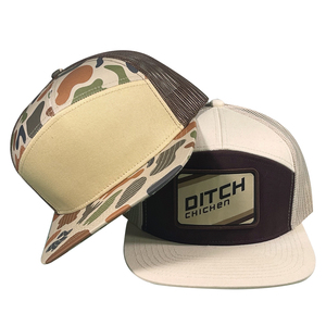 Parche bordado personalizado Logo Deportes al aire libre Sombrero de camionero 5 paneles Snapback Cap Hat - Product Image 5