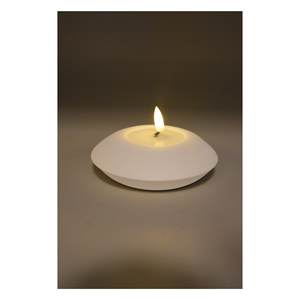 Bougie LED blanche de 12 cm avec effet de cire fondue et de flamme, éclairage décoratif D4019 - Product Image 1