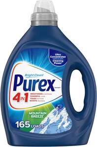 Détergent à lessive liquide Purex 4 en 1, Brise de montagne, 82,5 oz, 165 brassées, Ultra concentré, éclaircit et blanchit - Product Image 6