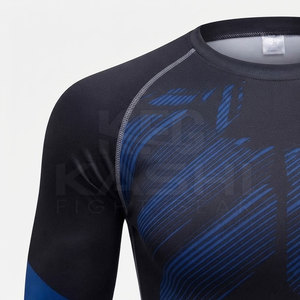 Rashguard pour homme, manches longues, extensible, en polyester/nylon, séchage rapide, coupe confortable, sécurité pour la natation, la course à pied et l'entraînement - Product Image 5