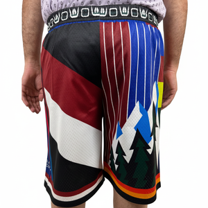 Pantalones Cortos de Malla 100% Poliéster, Cintura Elástica Cómoda, Estampado Gráfico Personalizado por Sublimación, Pantalones Cortos de Malla para Hombre, Estilo Urbano - Product Image 2