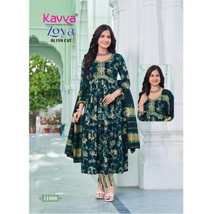 Nuevo Top DE TRABAJO bordado con estampado de lámina de rayón tradicional para mujer de calidad superior, pantalón de rayón Chanderi Sequence Dupatta Export - Product Image 1