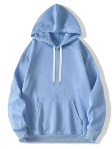 Unisex Korean Style Cotton Plain Hoodies Men's Women's Plus Size Winter Cropped Custom <b>Black</b> Color Front Print-Direct - Product Image 5