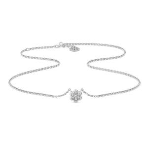 Collar de tenis de diamante cultivado en laboratorio de corte redondo de 14K, collar de diamantes ecológico para esposa, regalo de boda de oro blanco CVD - Product Image 4