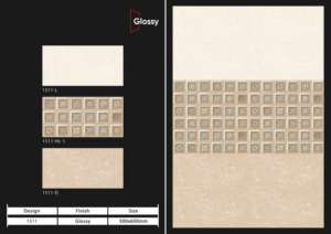 Azulejos de cerámica modernos para interiores, 300x600 mm, para baño y cocina, con acabado brillante o mate, superficie con efecto de azúcar tallado, diseño de lujo para paredes interiores. - Product Image 3