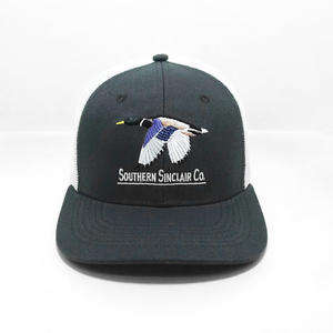 Wholesale Custom <b>Embroidery</b> Logo Trucker Hat High Quality 6 Panel Gorras Mesh Back Closure <b>Material</b> for Casual - Product Image 1