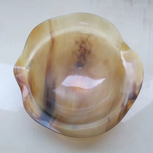 buffalo horn <b>large</b> food serving <b>bowl</b> natural horn mini <b>bowl</b> for spice storage buffalo horn handcrafted decorative by tradebit - Product Image 1