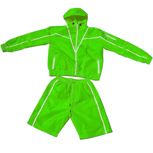 Conjuntos de pantalones cortos cortavientos de dos piezas para hombre de nailon de color sólido, conjunto de pantalones cortos cortavientos hechos a medida con tu propio logotipo, ropa para correr - Product Image 3